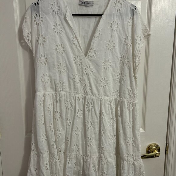 ZARA OPENWORK EMBROIDERY DRESS - Picture 3 of 5